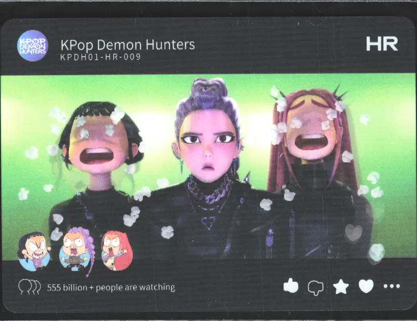 Zoey Rumi Mira HUNTR/X Popcorn Crying KPop Demon Hunters Trading Card HR-009