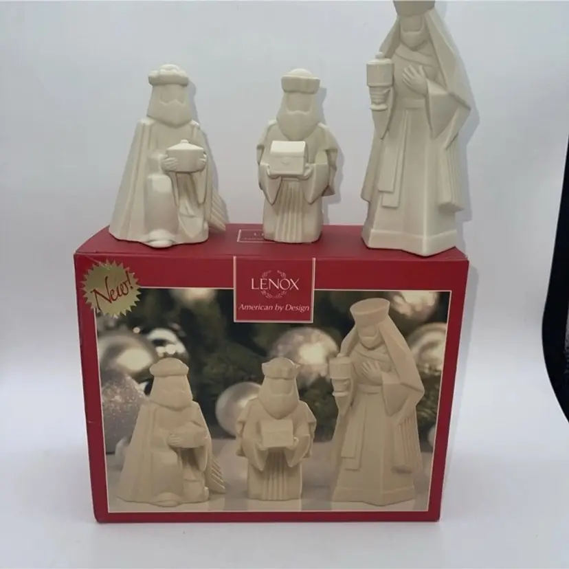 Lenox Holy Night Nativity Three Kings/Wise Men 3PC Porcelain Figurine Set New