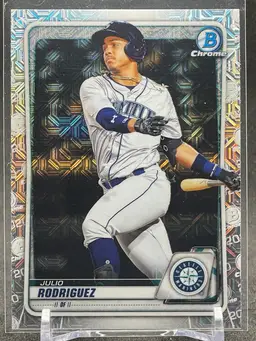 #76 - Julio Rodriguez 2020 Bowman Chrome Prospect Mojo Refractor
