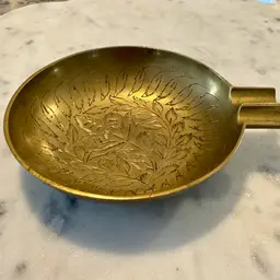 Vintage Brass Ashtray/ Trinket Tray