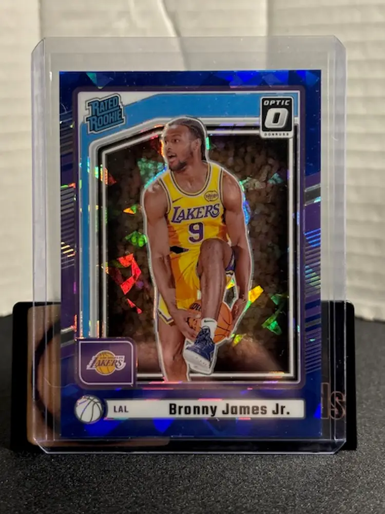 BRONNY JAMES JR 2024-25 Donruss #P243 Optic Preview Blue Cracked Ice Lakers A1186