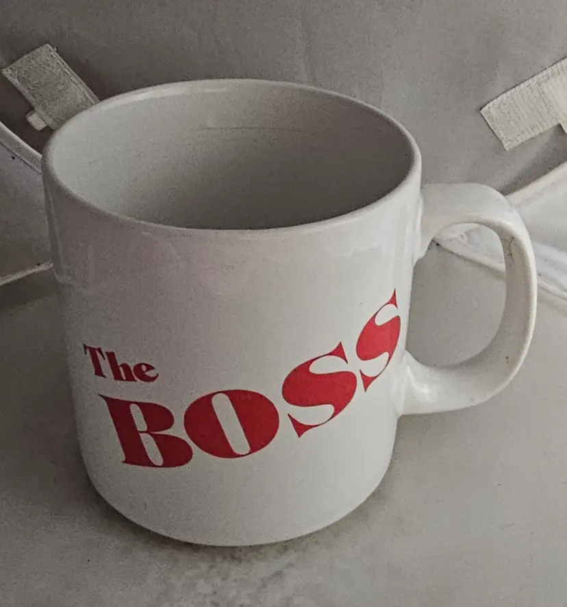 "The Boss" Coffee Cup Mug Humorous Russ Berrie and Co Ceramic Vintage from 80s