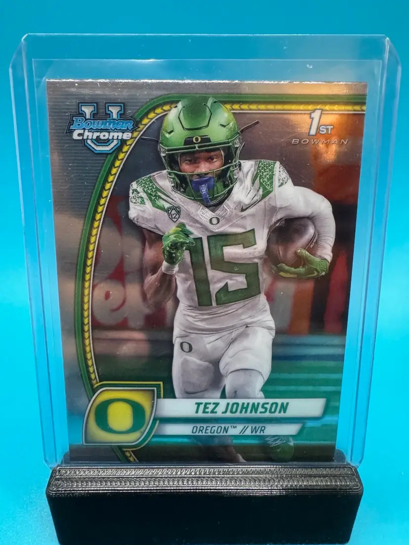 Tez Johnson 1st Bowman Chrome U Oregon Ducks