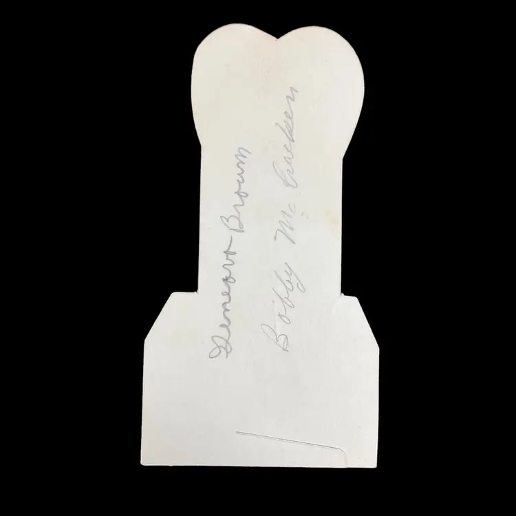 Vintage Valentine USA Die Cut Cat Kitten Heart Checkers