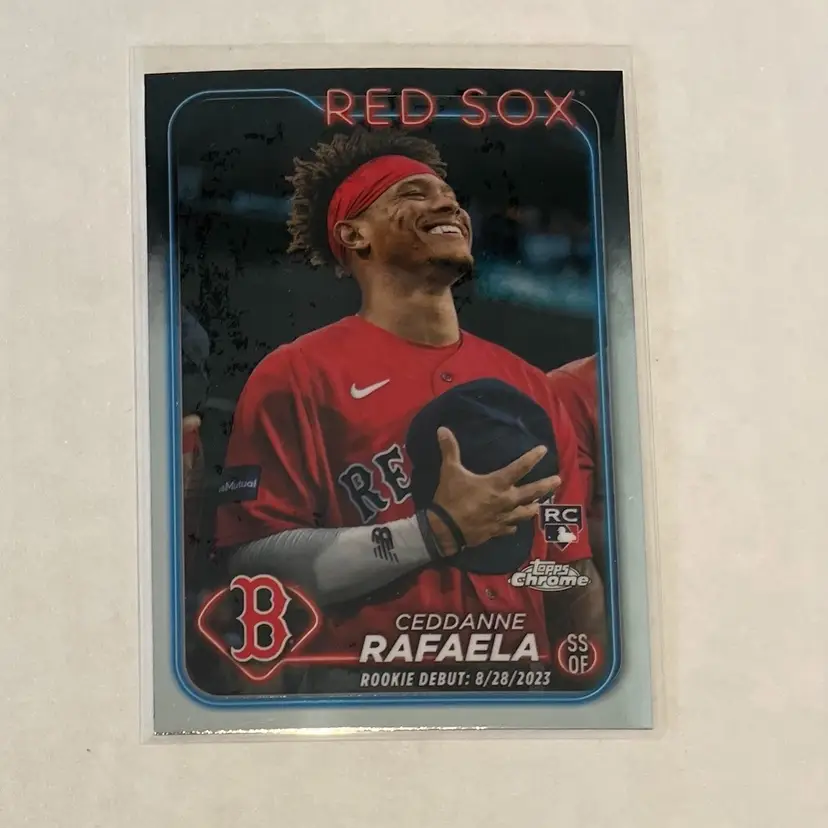 Ceddanne Rafaela RC Chrome Rookie Debut Boston Red Sox