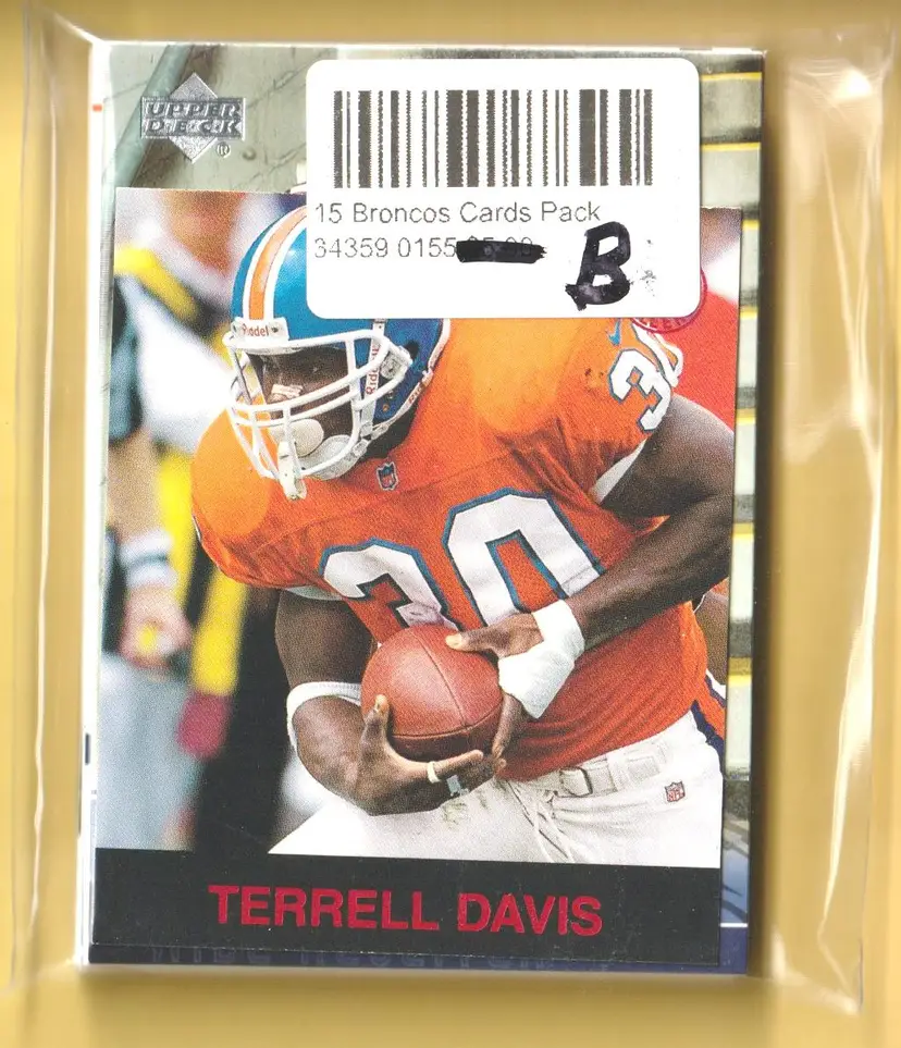 15 Card Pack B Denver Broncos Terrell Davis