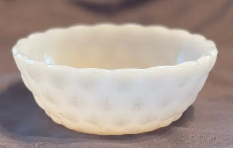 Anchor Hocking Milk Glass Bubble Bowl