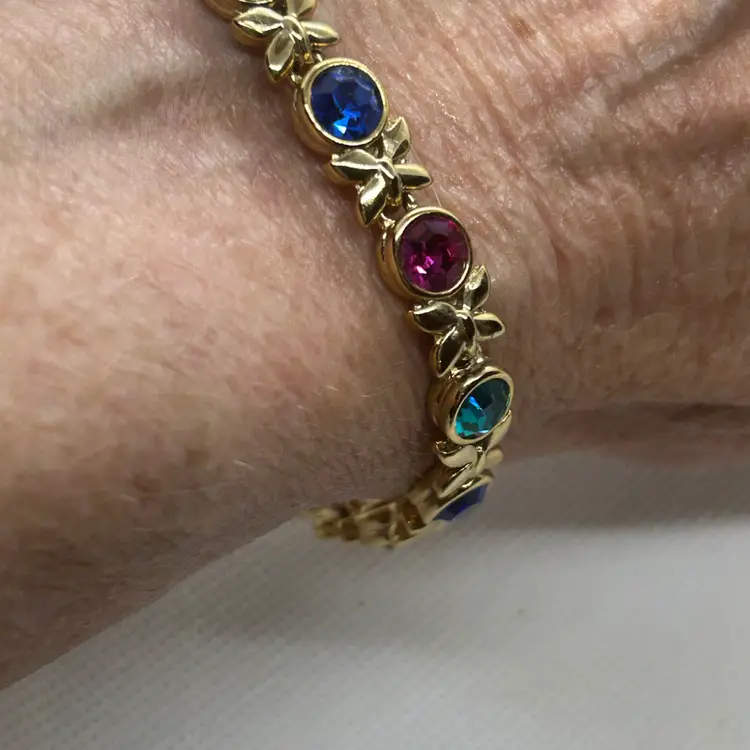 Glass Multicolor Tennis Bracelet