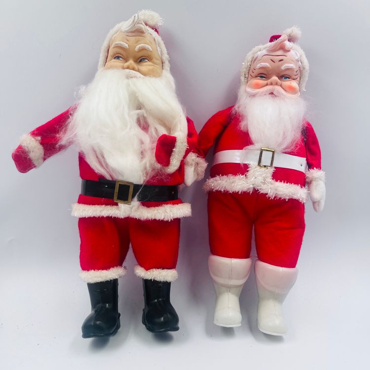 Choice - Vintage 1950s Santa Claus Doll - 11.75" tall Felt Suit, Made in Japan