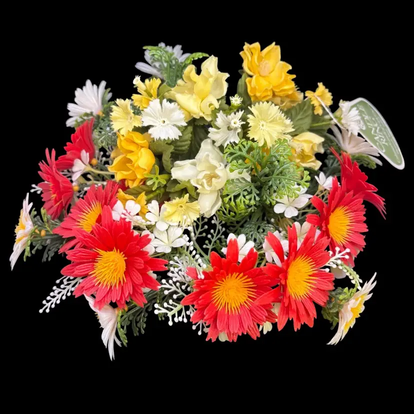 Vintage Faux Flower Floral Wreaths x 3