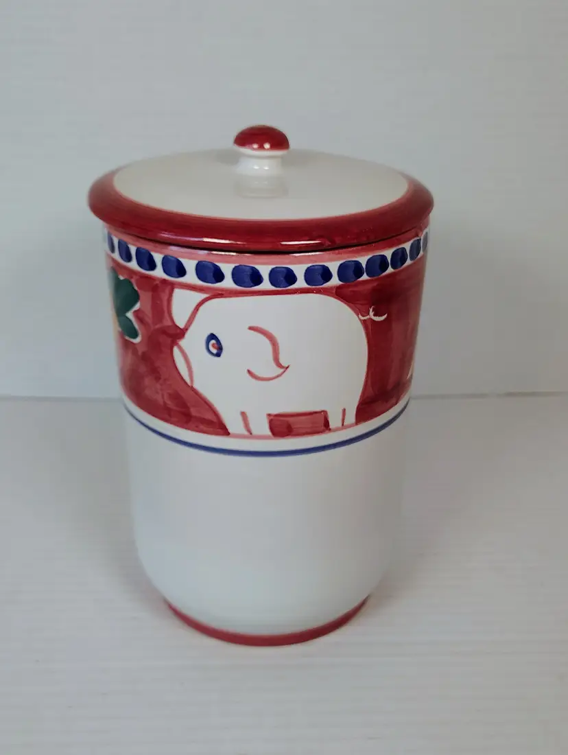 Solimene Vietri Pig and Carrot Canister Italy