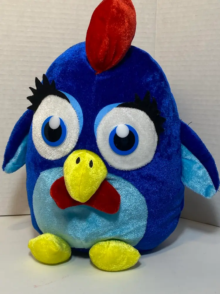 Classic Toy Co Blue Rooster Chicken Fair Carnival Prize Plush Stuffed Animal 12” 