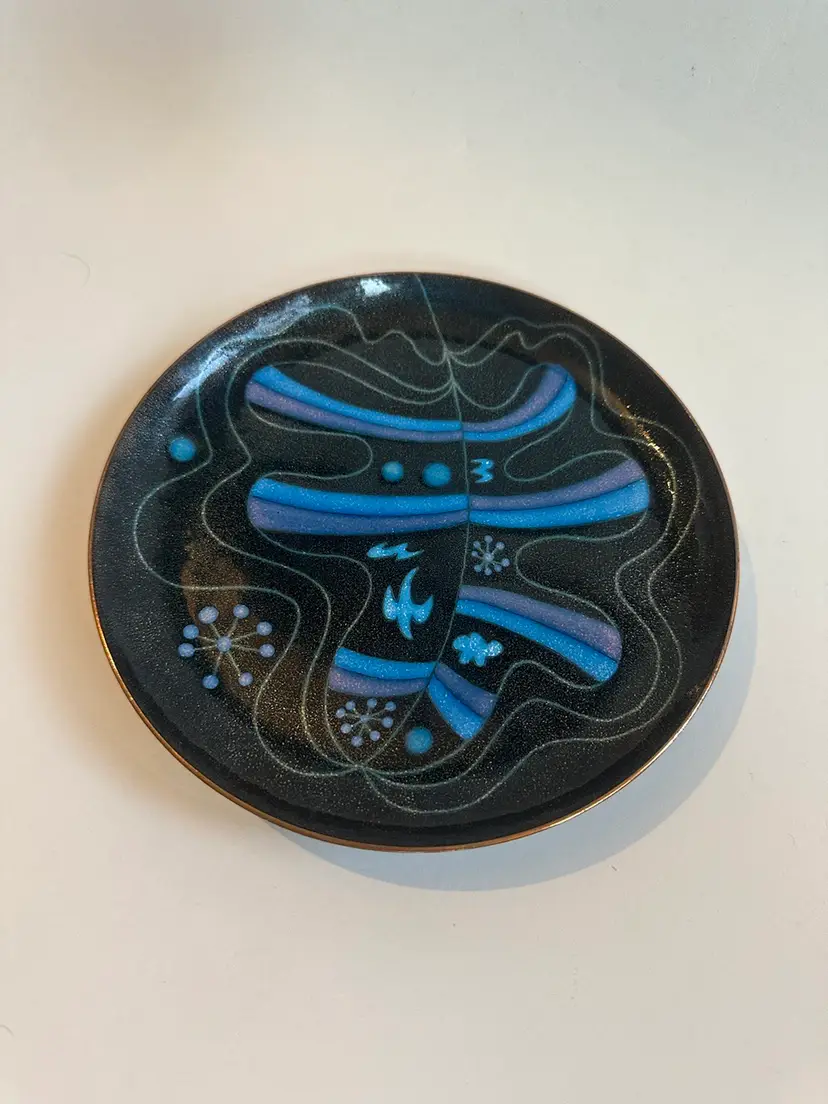 Vintage Miguel Pineda MCM Copper Enamel