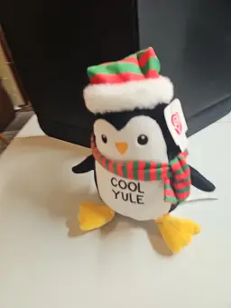 American Greetings Cool Yule Penguin Plush 8” Stuffed Animal Christmas Holiday