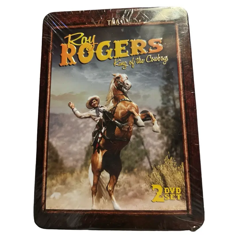 Roy Rogers King Of The Cowboys Embossed Tin Cover 2 DVD Set Dale Evans 608 Min.