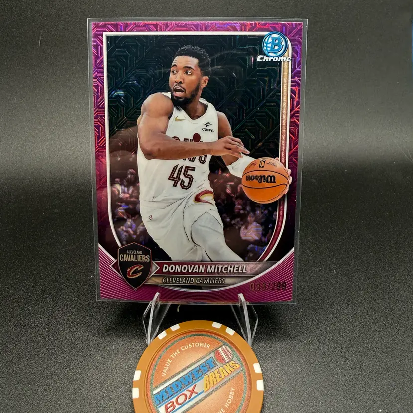 Donovan Mitchell Chrome Mojo  #/299 2025-26 Bowman Basketball Cleveland Cavaliers