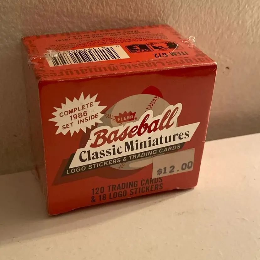 Fleer Baseball Classic Miniatures 18 Logo Stickers & 120 Trading Cards 1986 Set
