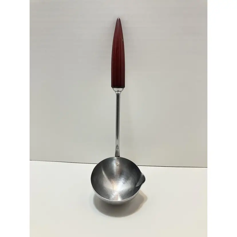 Red Bakelite handled made in USA ladle