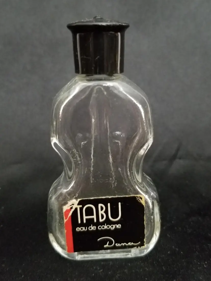 #131 Vintage Mini Tabu Eau De Cologne Glass Bottle