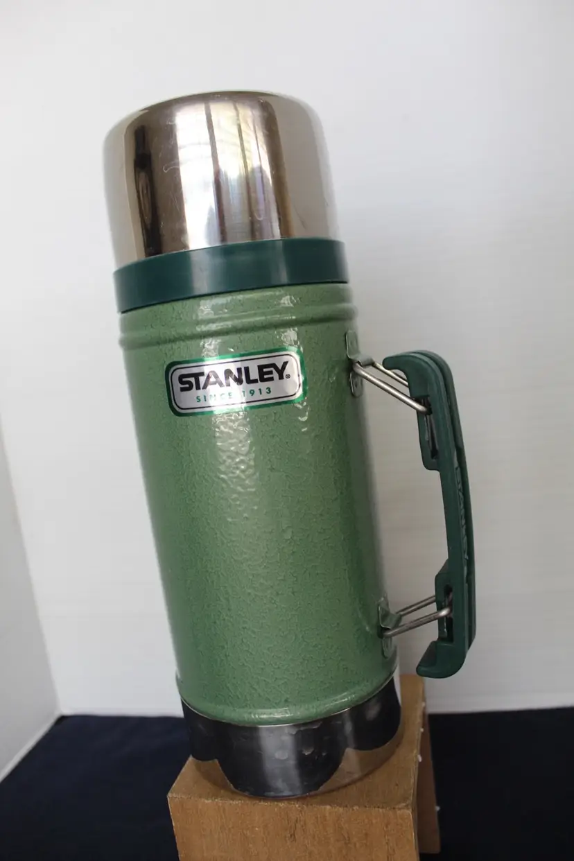Aladdin Stanley Thermos A-1350B, Green 24oz Wide Mouth Vacuum Bottle-Made In US