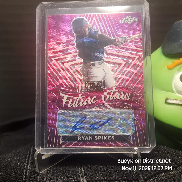 2021 Leaf Metal Draft Auto Pink - Ryan Spikes Tampa Bay Rays 2/10