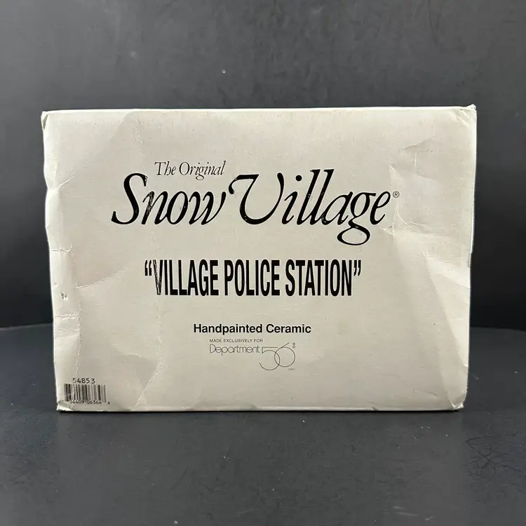 Department 56 Christmas Snow Village Police Station