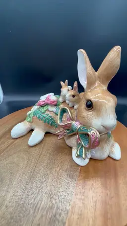 Vintage Fitz & Floyd Classics Bunny Figurine - Easter, Spring