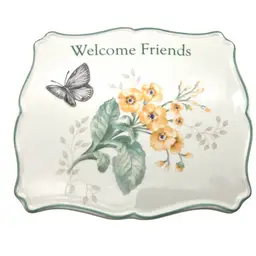 18 - Lenox Welcome Friends Butterfly Trivet Porcelain Tile