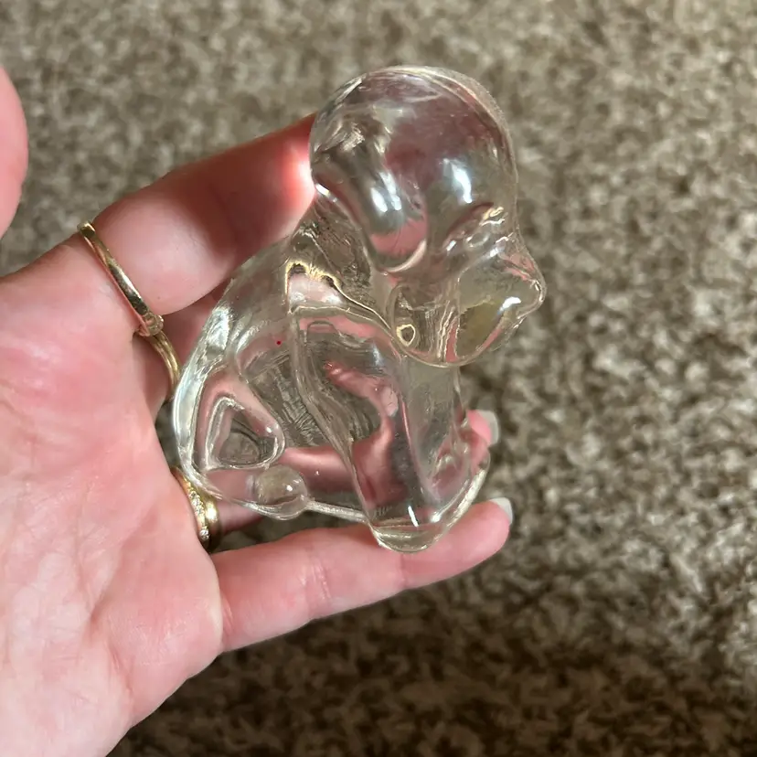 Clear Glass Dog