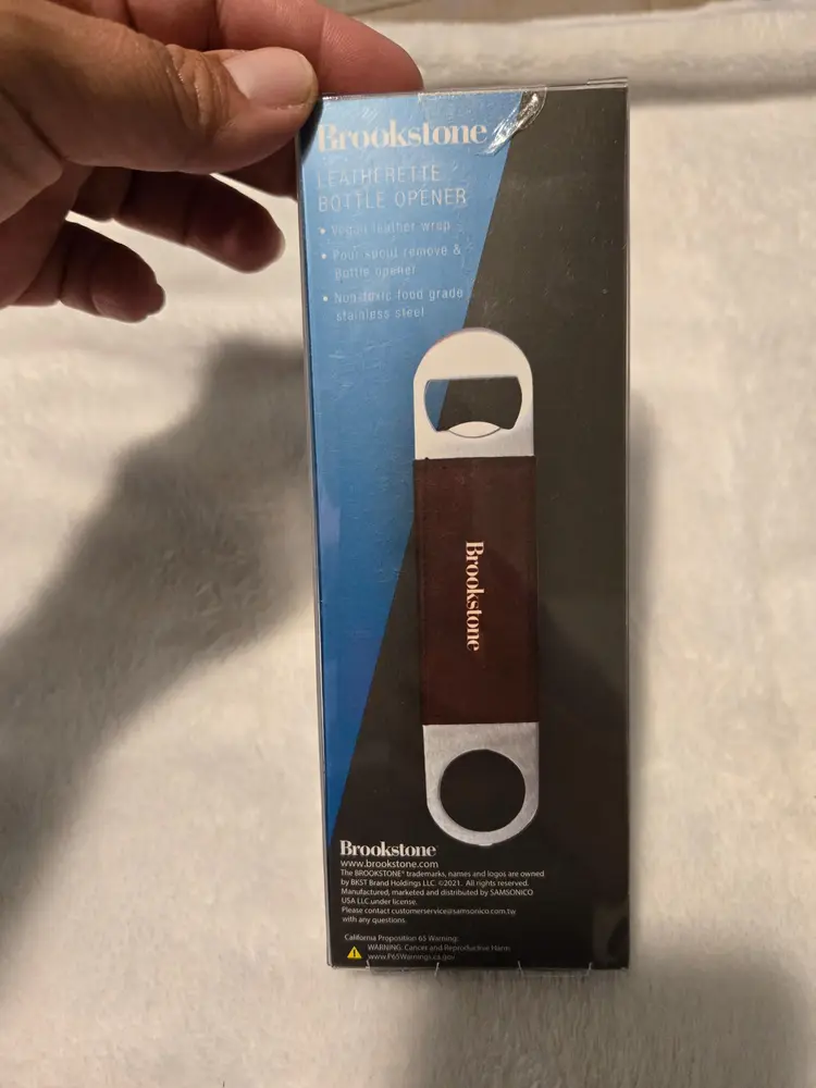 Brookstone Leatherette Bottle Opener
