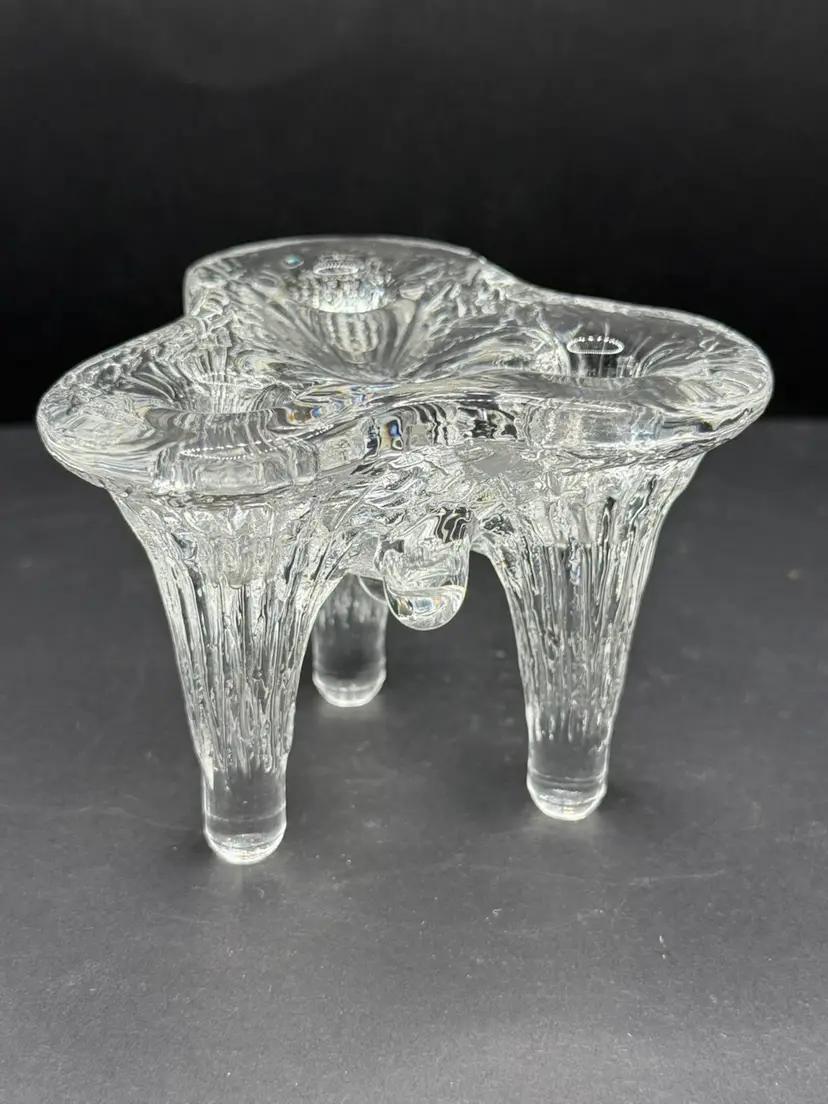 MCM Kosta Boda Glass Icicle Candleholder