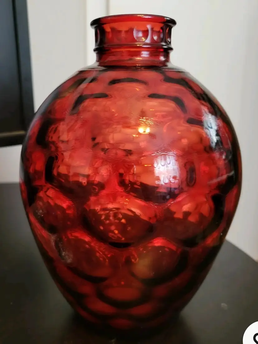 Ruby Red Wheaton Honeycomb Optic Jar