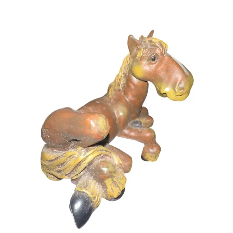 Retired Montana Silversmiths "Elmer’s Horse Sense" “chilling” horse figurine