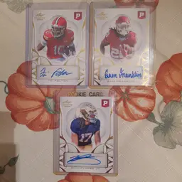 Lot of 6 college football cards. 3 auto's +. Letter F