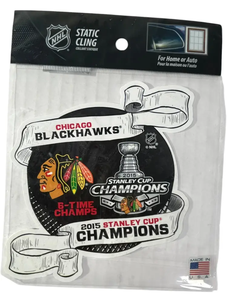 Lot of 4 NHL Chicago Blackhawks Magnet Perforated Decal Window Clings