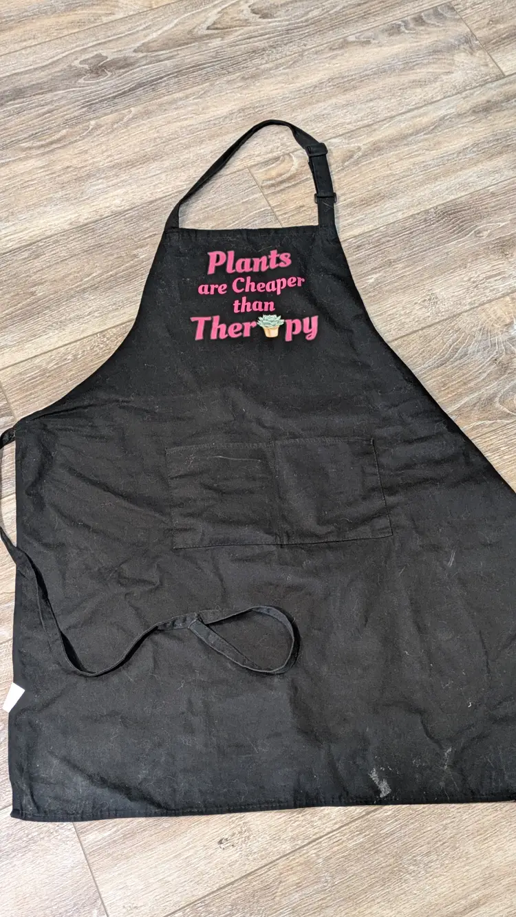 Garden Apron With Pockets Plants are Cheaper than Therapy