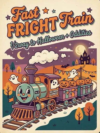 Fast Fright Train 1/2 Way To Halloween & Oddities