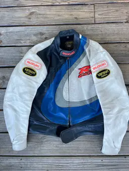 Vintage Suzuki Motorcycle Leather Vanson Jacket Sz 48