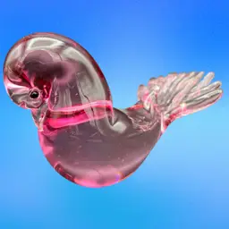 Formia Murano Art Glass “San Marco” Dove Bird Pink