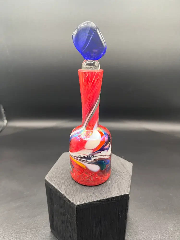 Beautiful Hand Blown Made In Poland Perfume Bottle