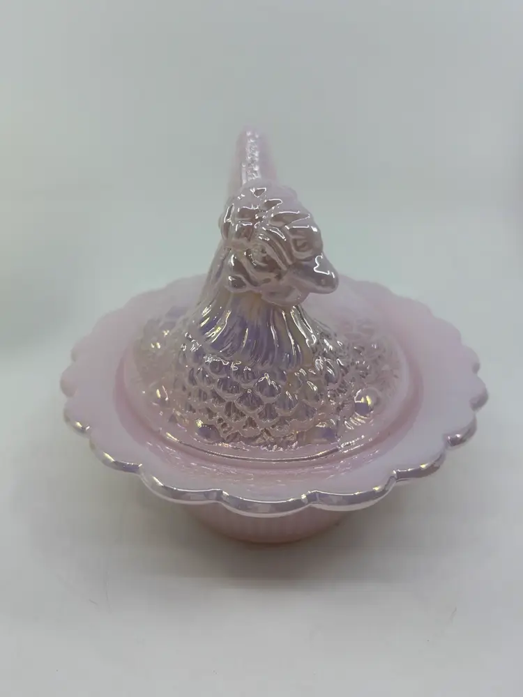 06 Mosser Crown Tuscan Pink Carnival Hen On Nest 6.5”