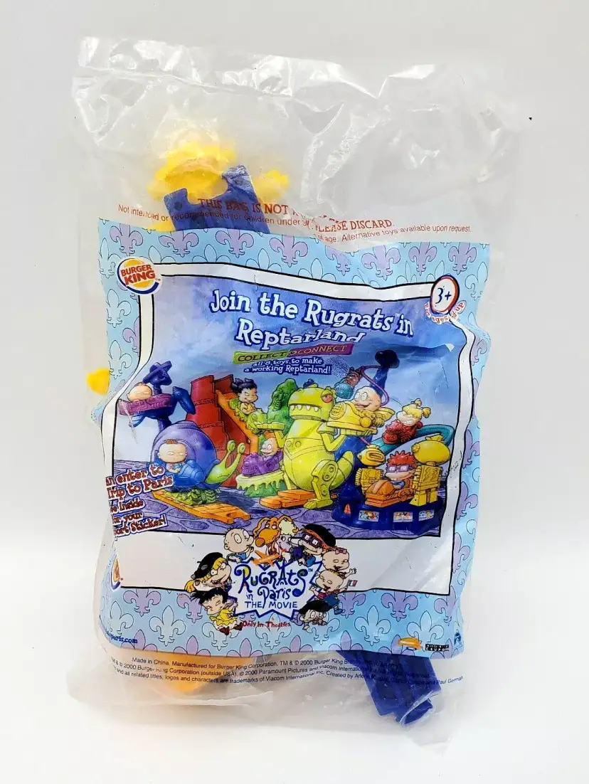 Vintage Rugrats Reptarland Burger King Sealed 2000 Kids Club Toy NIP