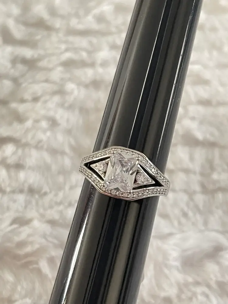 JTV Bella Luce® 5.30CTW Diamond Simulant Ring 925 Sterling Silver Size 11