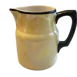Yellow Lusterware Pitcher Made In Czechoslovakia