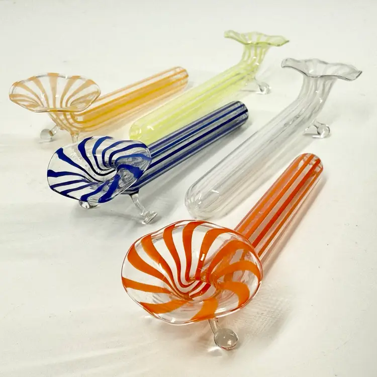 LAUSCHA Bimini Lampl ORCHID VASES KNIFE REST Germany LAMP WORK Original 5 Colors