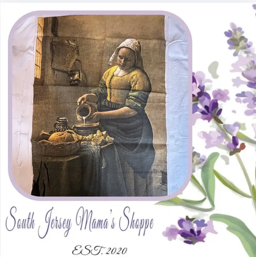 VONY Made In France The Milkmaid By Johannes Vermeer Linen Towel