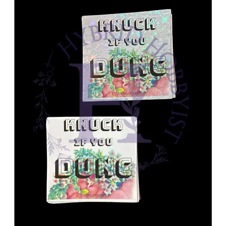 REDUCED: set of 2 Knuck if you Dunc waterproof vinyl sticker