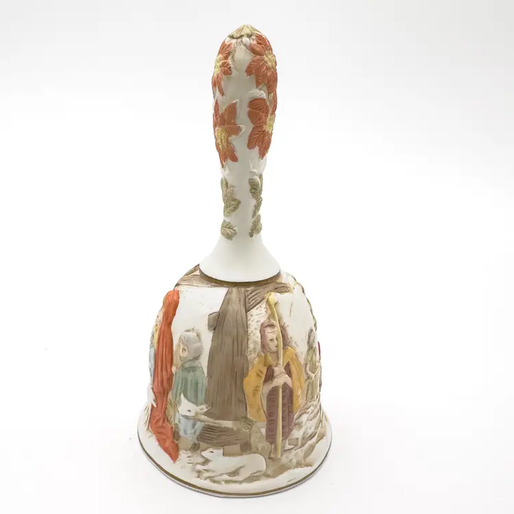 Lefton Spirit of Bethlehem 1986 Porcelain Bell Christmas 6.5"H 3.5"W B25