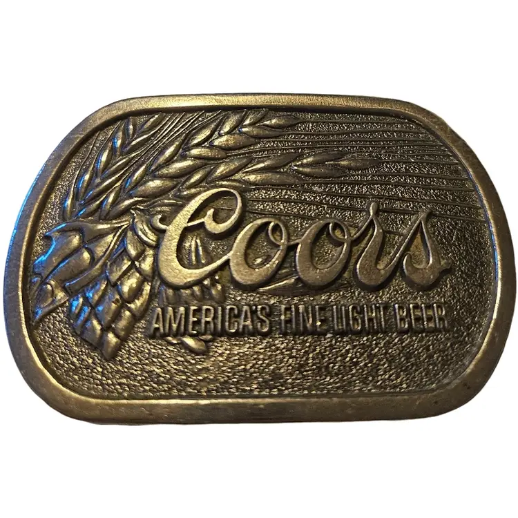 1979 Great American Buckle Co Coors Belt Buckle S/N 106