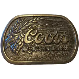 1979 Great American Buckle Co Coors Belt Buckle S/N 106